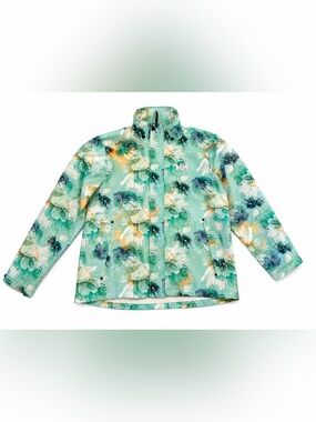 Helly Hansen Girls Floral Waterproof Rain Jacket Mint Green Size 14 / 164